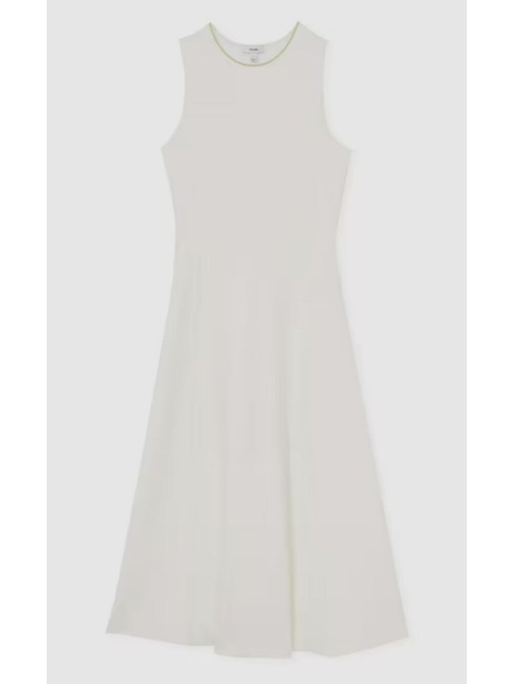 New Reiss Nilo Knitted Midi Dress in Ivory Medium Petite - Picture 5 of 11
